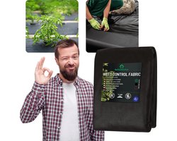 Anti-Worteldoek - gronddoek Onkruidvlies Tegen Onkruid Zwart / Agrotextiel, Tuinvlies / 1,6m 150g/m2 met UV-bescherming EU kwaliteit / 5 m | Scheurvast Onk | Hoge UV-Stabilisatie | Onkruidfolie mulchvlies Zwart