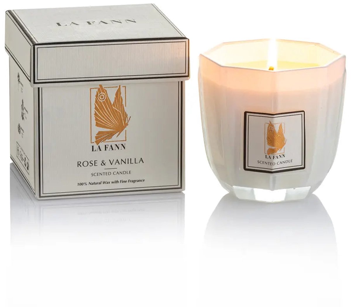 La Fann - Rose & Vanilla Scented Candle 200 g