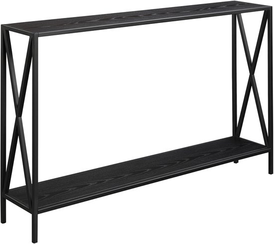 KAZZIO Consoletafel, haltafel met 2 laden, lichte luxe stijl bijzettafel, banktafel, 120x38x76cm