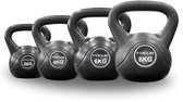 Focus Fitness - Kettlebell - 4 stuks: 2, 4, 6 en 8 kg - Cement