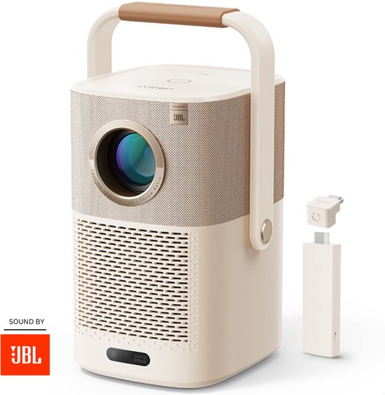 Yaber T2 Plus Beamer - Projector - Sound by JBL - Audio By Dolby - 450 ANSI Lumen - Geïntegreerde JBL Bluetooth Speakers - Inclusief Chromecast -1080P FHD Resolutie - Mini Beamer - Draagbaar