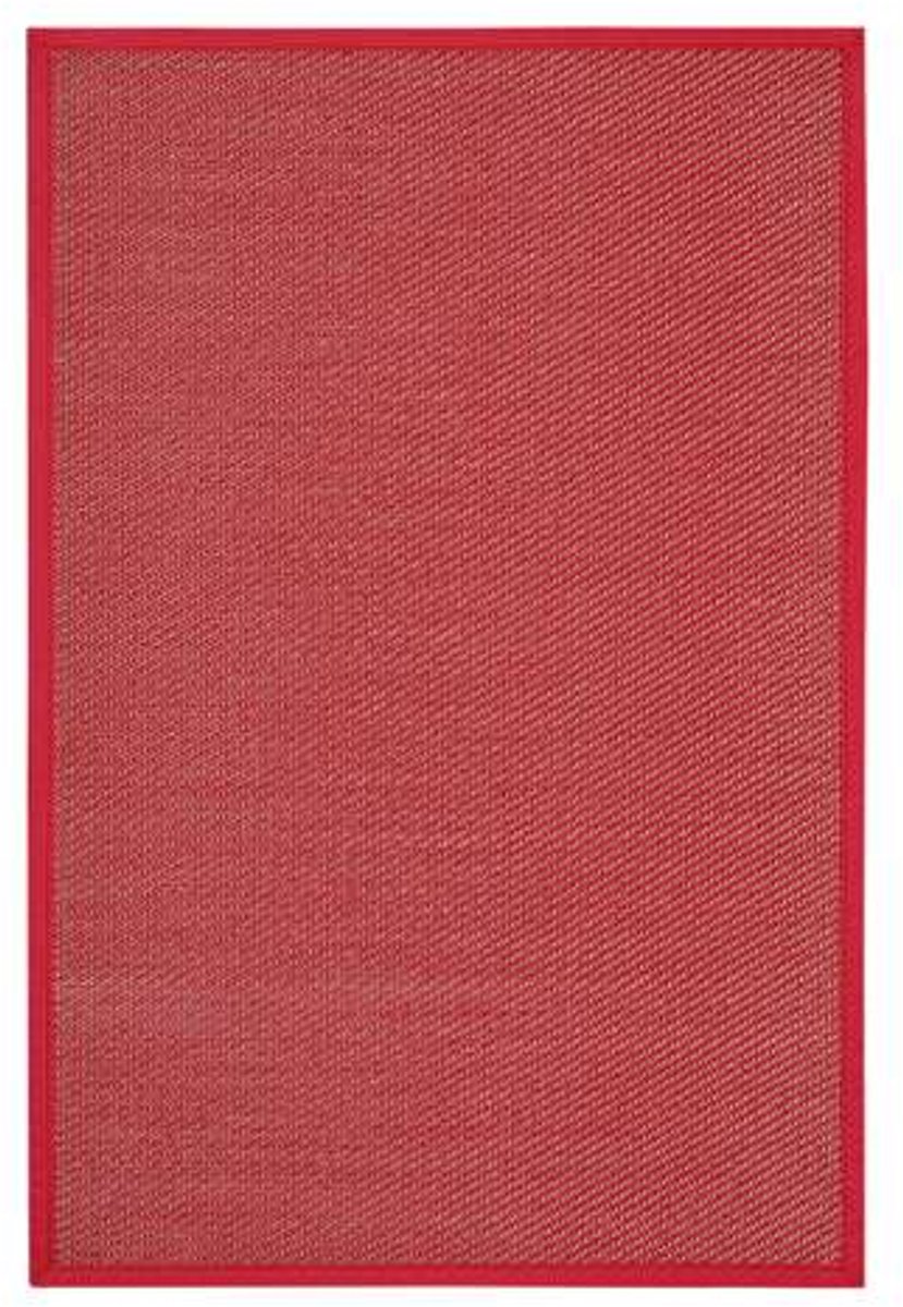 Storesdeco Premium vinyl vloerkleed met bies, antislip en sterk – Rood, 60 x 90 cm