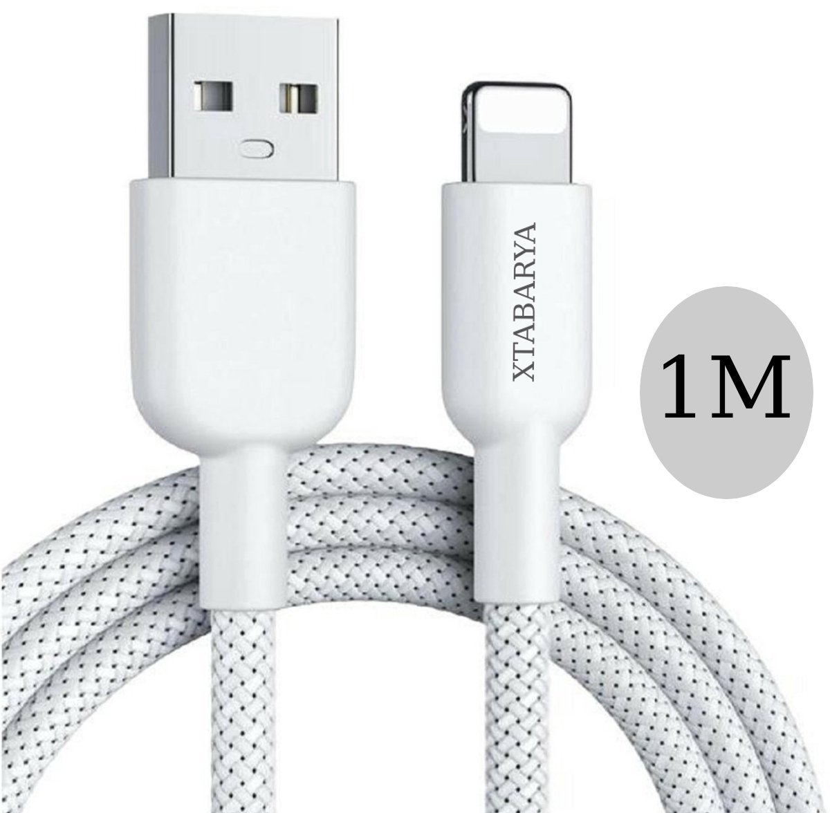 USB-A naar 8 pin kabel – Snelle en veilige laadkabel van versterkt gevlochten nylon