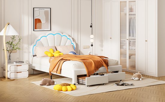 Callicarpa Kinderbed, gestoffeerd bed, 140 x 200 cm