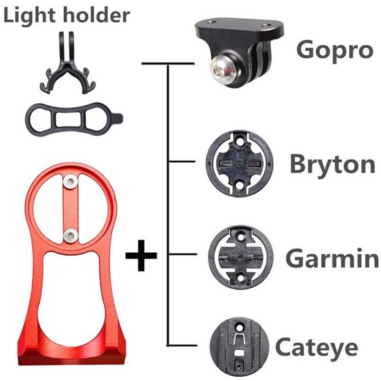 Fiets Computer Mount Houder Stuur Extension Adapter Garmin Zwart — afbeelding 3