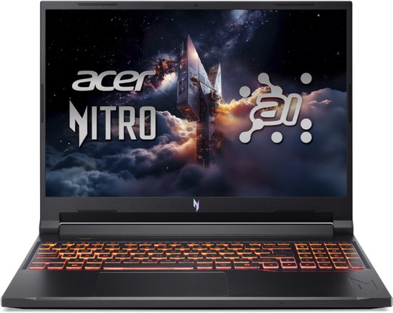 Acer Nitro V 16 AI ANV16-42-R9J1 - Gaming Laptop - 16 inch - RTX 5060 - 32GB/1TB - Acer - Hoofdafbeelding