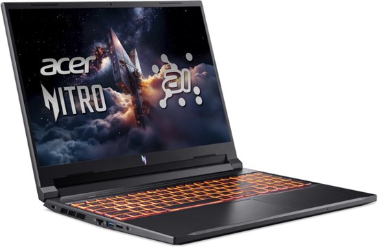 Acer Nitro V 16 AI ANV16-42-R9J1 - CoPilot+ PC - Gaming Laptop - 16 inch 180Hz - AMD Ryzen 7 - 32GB - 1TB SSD - RTX 5060
