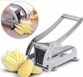 Frietsnijder RVS - Aardappelsnijder - Groentesnijder - Fruitsnijder - Patatsnijder - Fritessnijder - Patatsnijder - Aardappelsnijder - Patat - Gezonde Snacks - Zilver