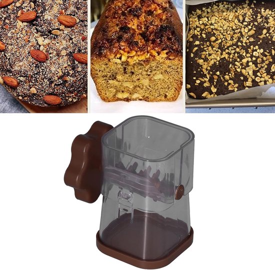 Handmatige Notenbreker - Nut Chopper - Hand Crank Noten Crusher voor Amandelen - Hazelnoten - Pecannoten (Bruin) van Relaxdays — afbeelding 4