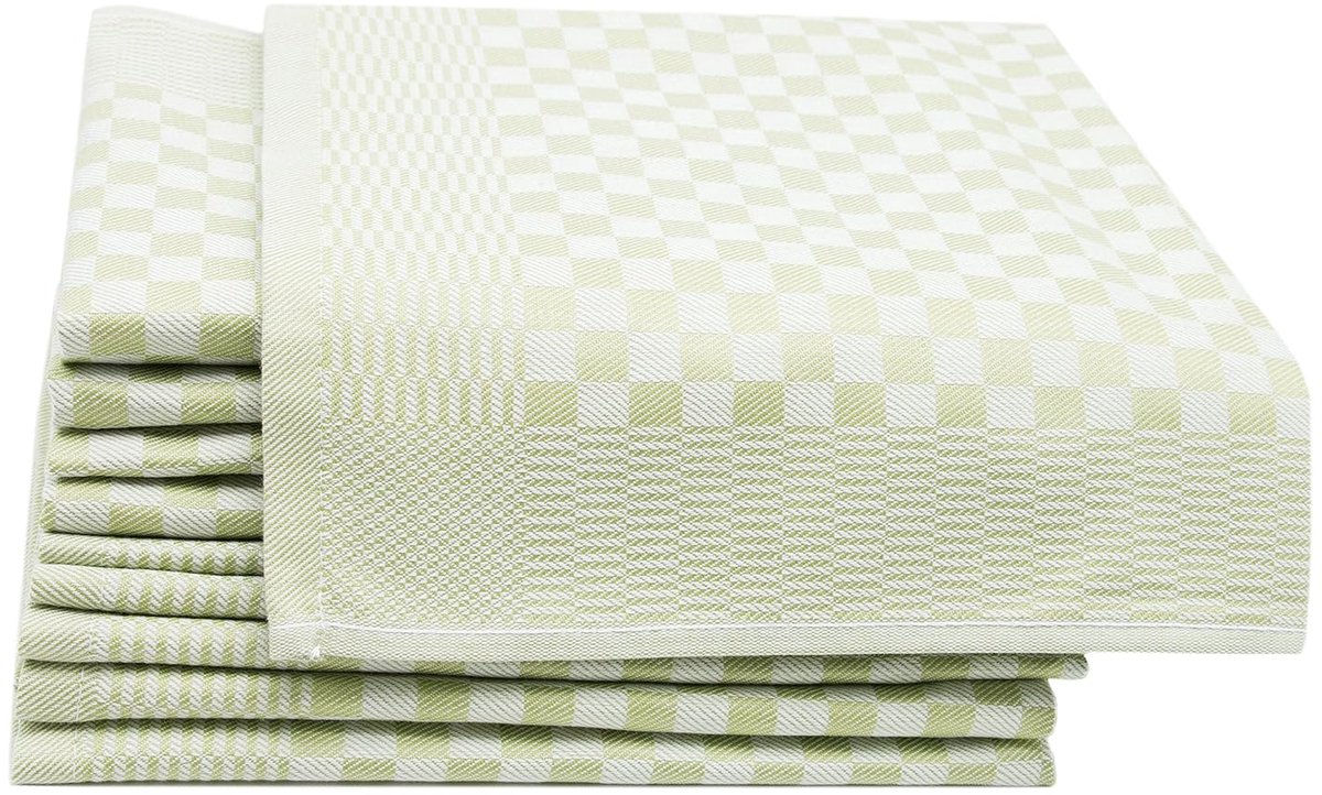 Katoenen theedoeken - hoge absorptie - pack van 10 - diverse kleuren