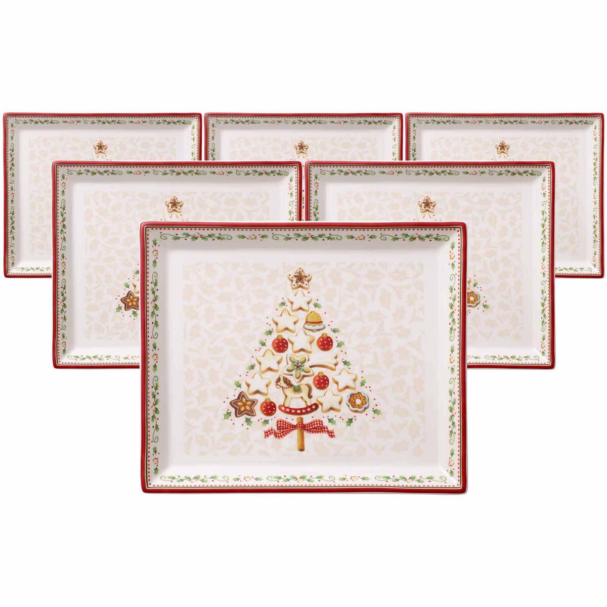 Gebäckplatten Winter Bakery Delight 27 x 23 cm Set van 6