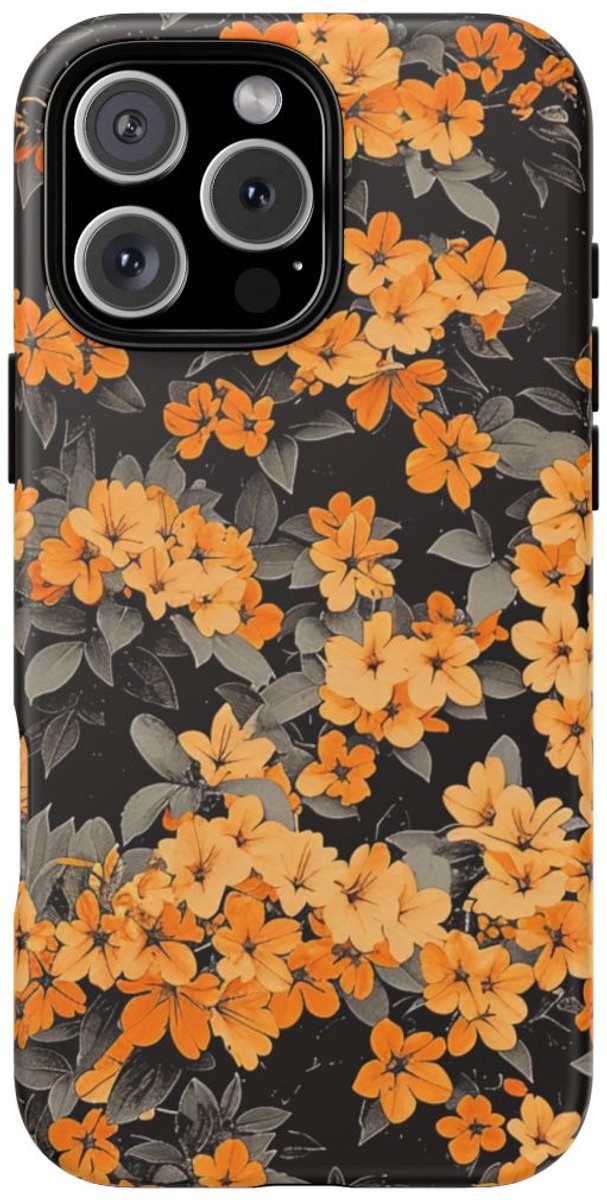 Bloeiende Oranje Trompetbloemen – Telefoonhoesje Geschikt voor iPhone 16 Pro Max