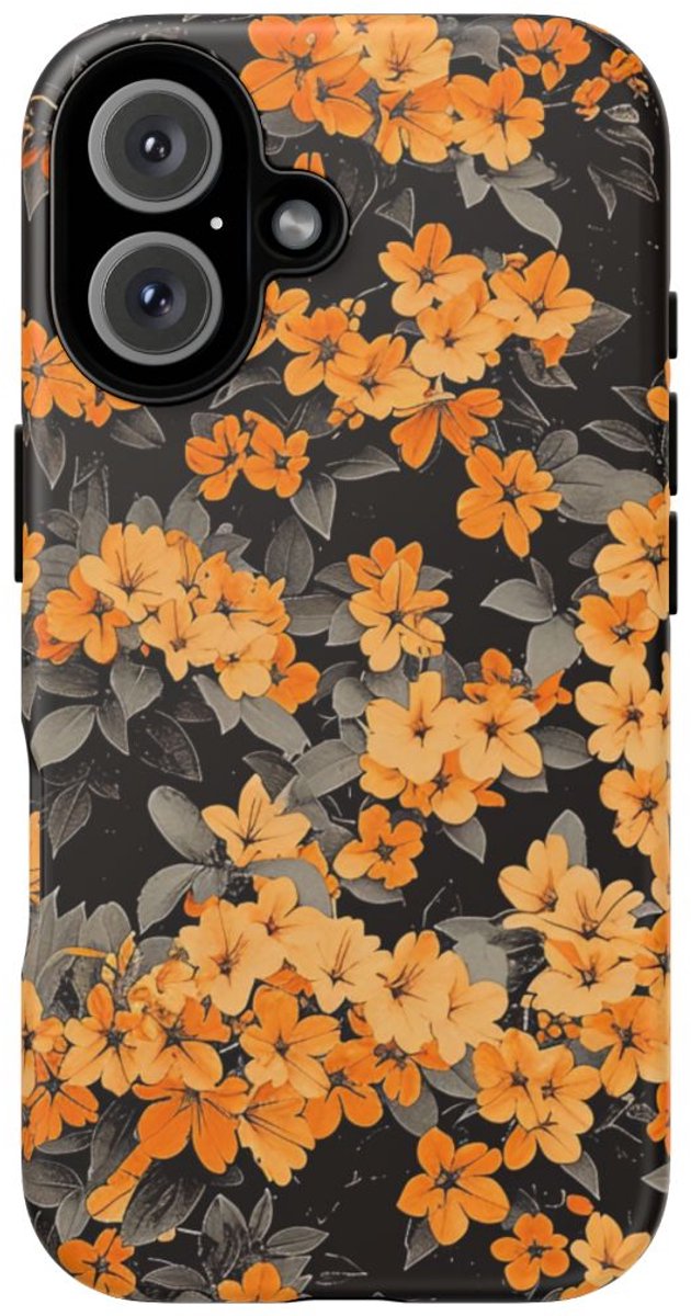 Levendige Oranje Trompetbloemen – Telefoonhoesje Geschikt voor iPhone 16