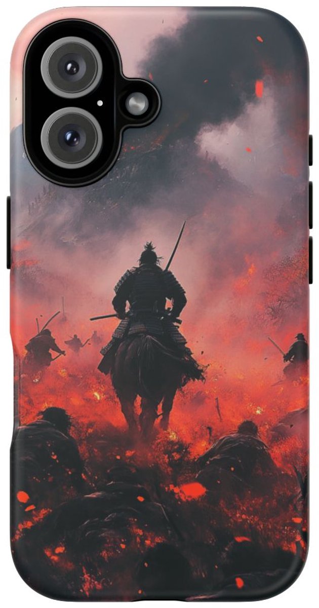 Slagveld met Samurai – Telefoonhoesje Geschikt voor iPhone 16