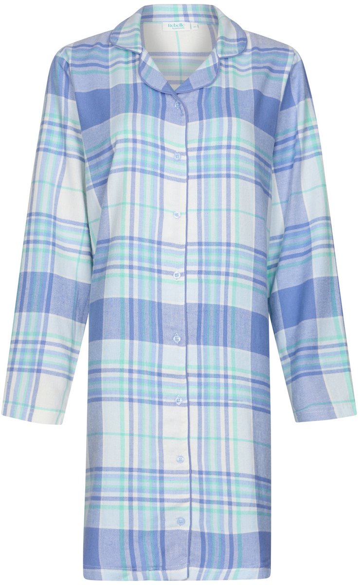 Rebelle Nachthemd - Frozen Sky - Katoen - Flanel - Blauw