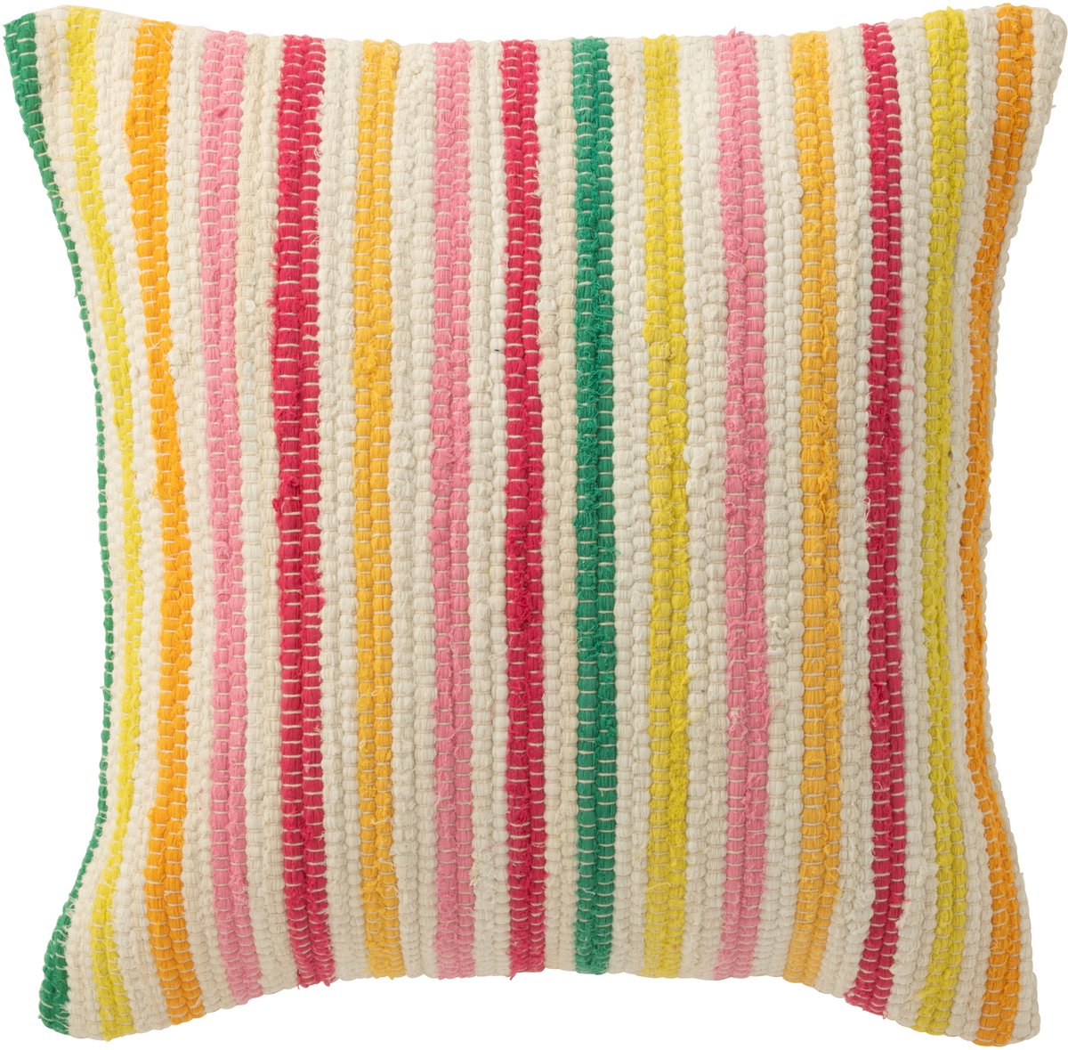J-Line kussen Cocoon Strepen - katoen - mix Multi
