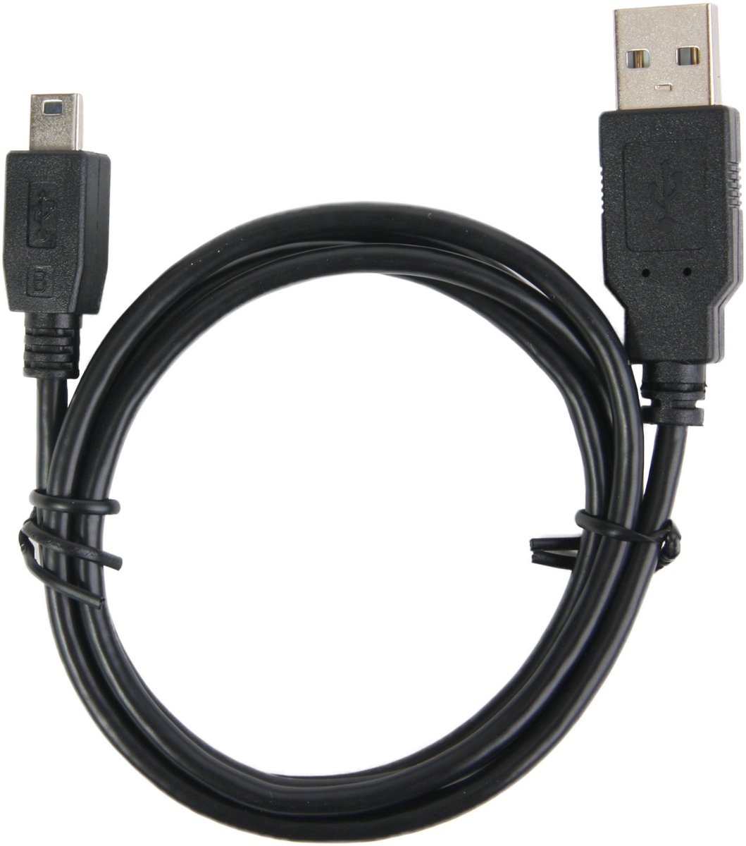 USB-kabel USB-A naar Mini-USB 1m Zwart