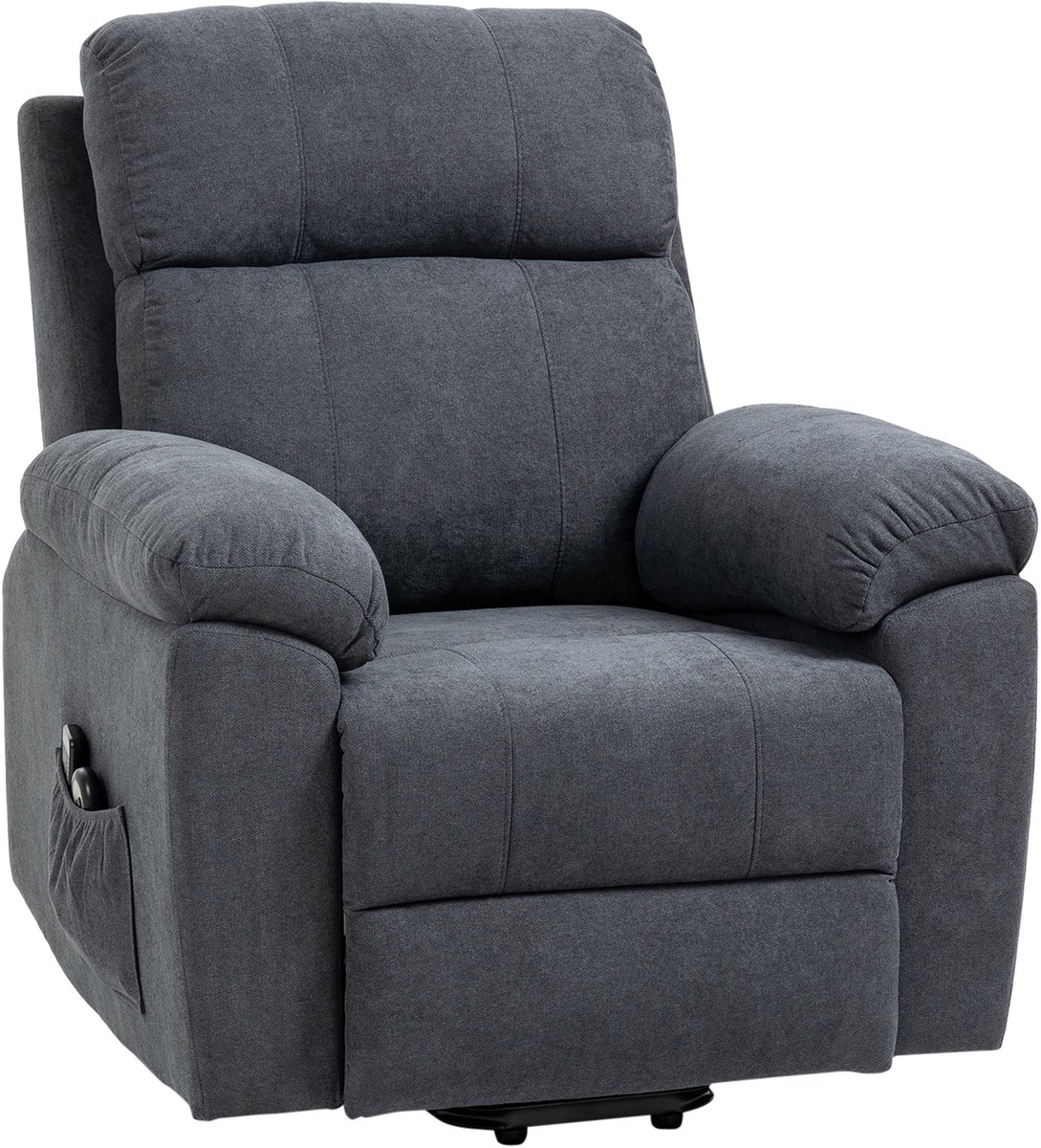 HOMCOM Massagestoel met Sta-op Functie en 8 Motoren Grijs