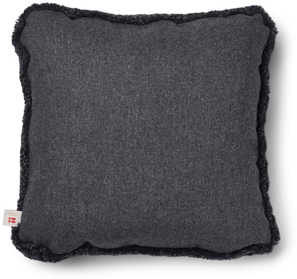 Sheepskin House Kortharig Schapenvacht Kussen - 52x52 cm Charcoal/Anthracite