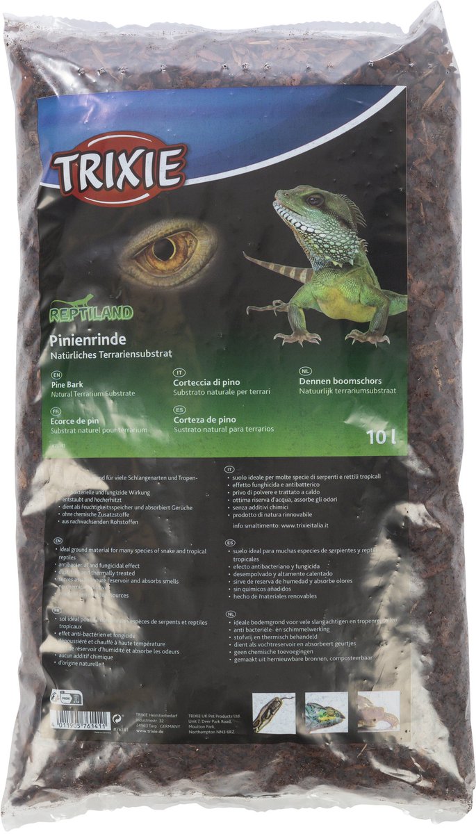 Trixie Reptiland Pijnboomschors Natuurlijk Terrariumsubstraat 10 LTR