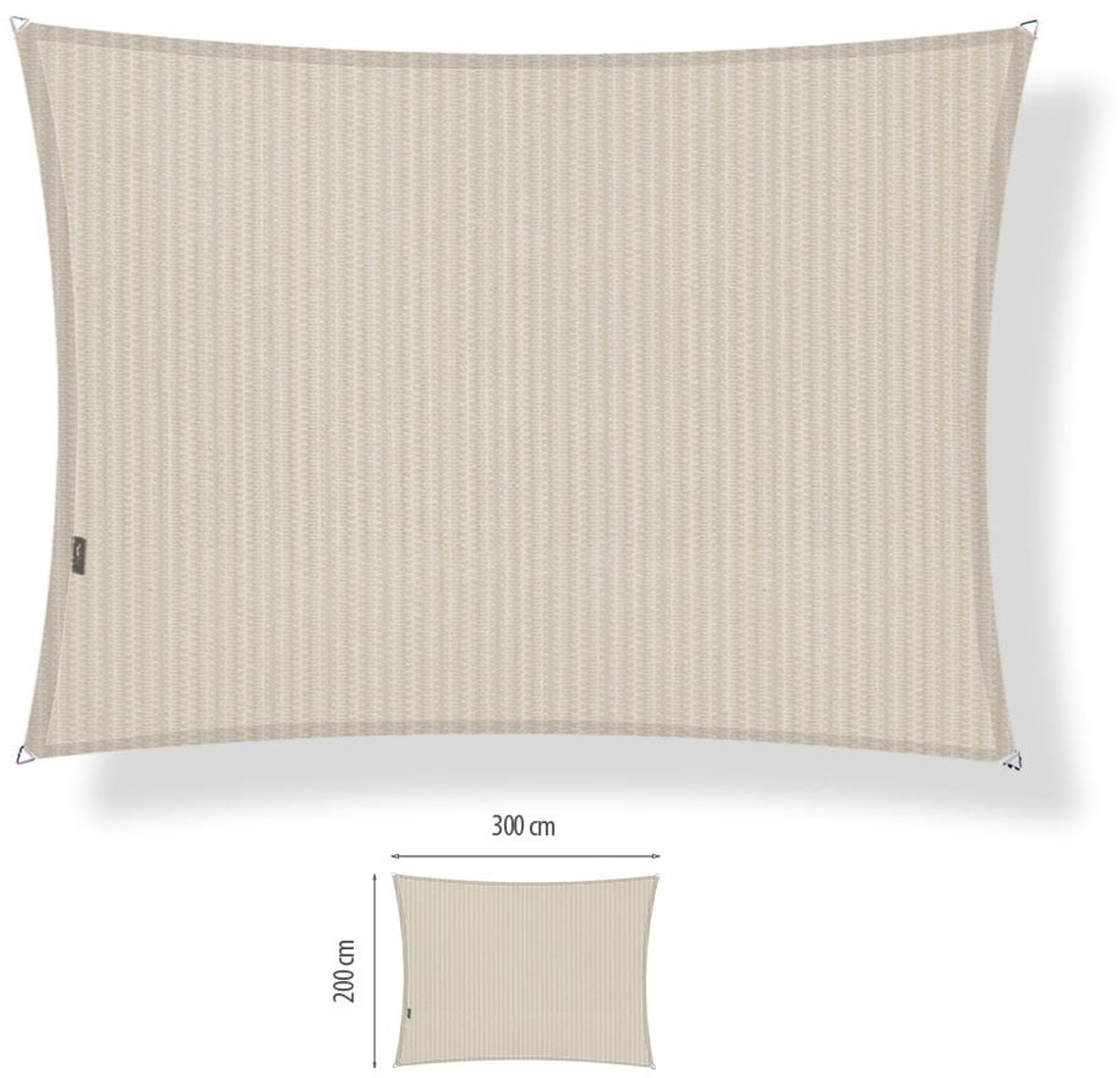 Schaduwdoek waterdicht 4x5x6,4 driehoek 90 graden Sand