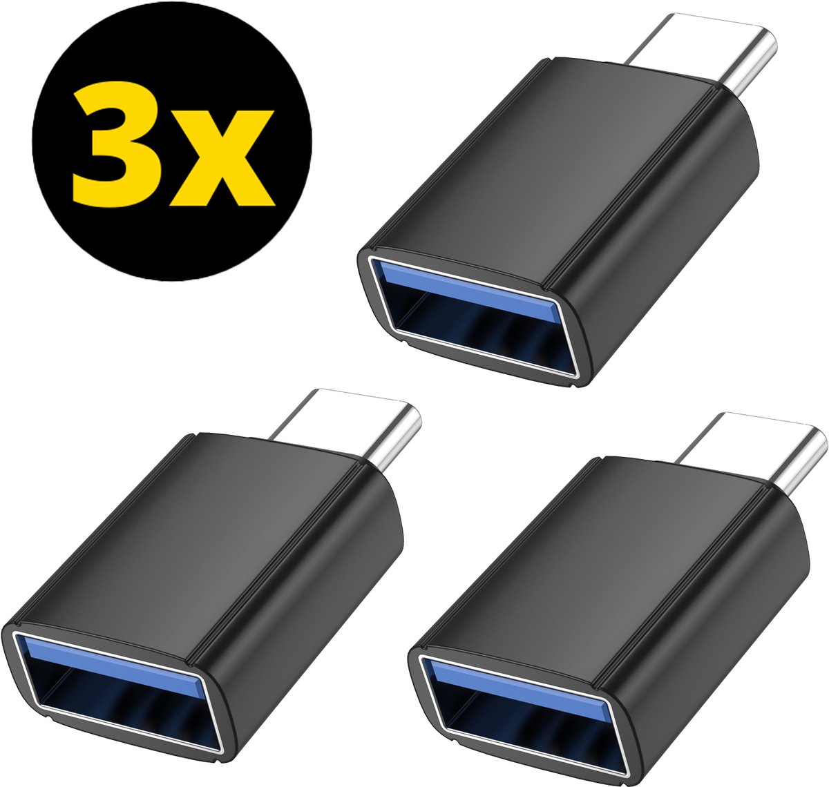 ThunderGold 3x USB C naar USB A Adapter - USB C naar USB Adapter - USB C naar USB A Converter - USB C naar USB A Female