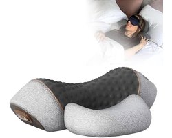 Massager - Massagekussen - 3-in-1 Nekmassager - Nekmassagekussen - Rug en Nek - Twee Functiestanden Massage/Warm Kompres - Grijs