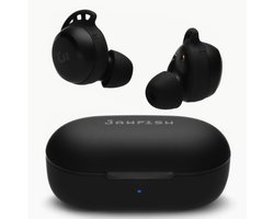 Jawfish Pro Sport TX 100% Draadloze Oordopjes – Zweet- en Regenbestendig - Super BASS - USB-C - Wingtips - Sport Oortjes Bluetooth 5.4 Wireless Earbuds - Qi Draadloos opladen - Passive Noise Cancelling - True Wireless EarBuds - 7u op 1 lading