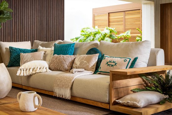 Dutch Decor CIRO - Sierkussen 30x50 cm - Latigo Bay - bleu - Coussin intérieur inclus