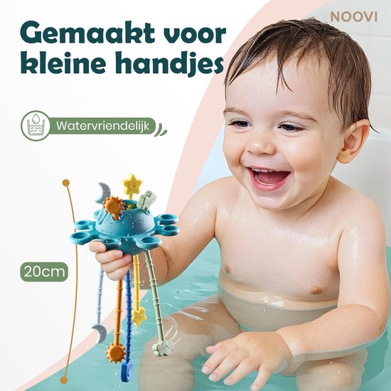 NOOVI® Baby Speelgoed 6 maanden - Montessori UFO - Badspeelgoed - Sensorisch - Blauw — afbeelding 4