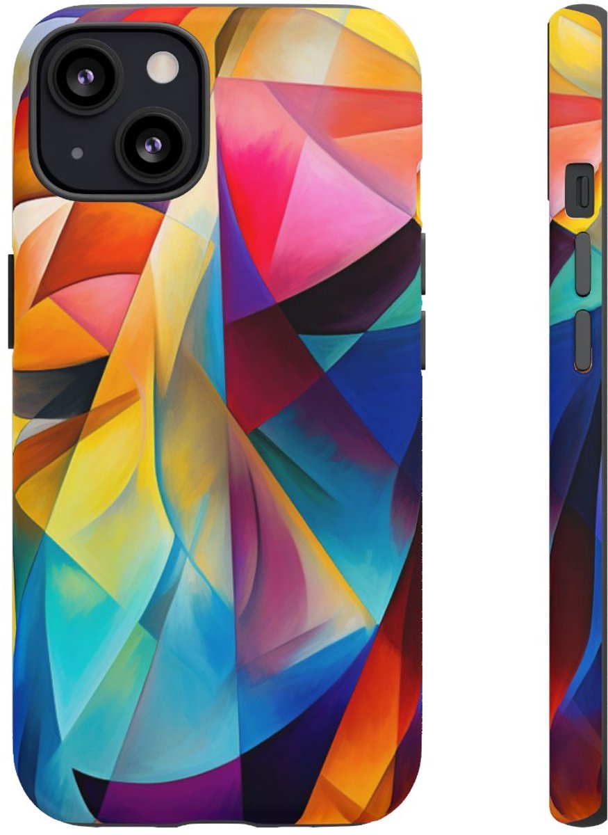 Abstract Geometrisch Kleurrijk Ontwerp – Telefoonhoesje Geschikt voor iPhone 13