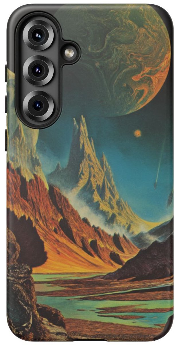 Surrealistisch Buitenaards Landschap – Telefoonhoesje Geschikt voor Galaxy S25 Plus