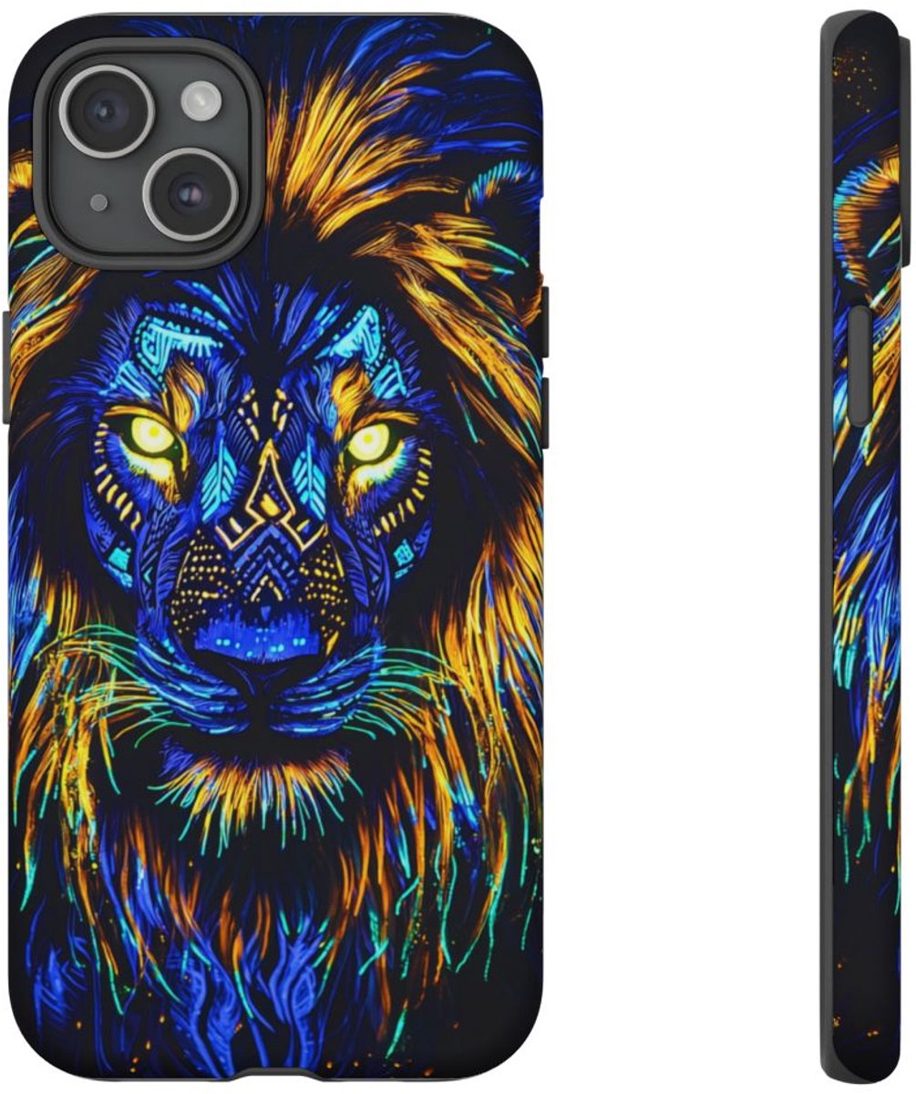 Gloeiende Leeuwenkop – Telefoonhoesje Geschikt voor iPhone 15 Plus