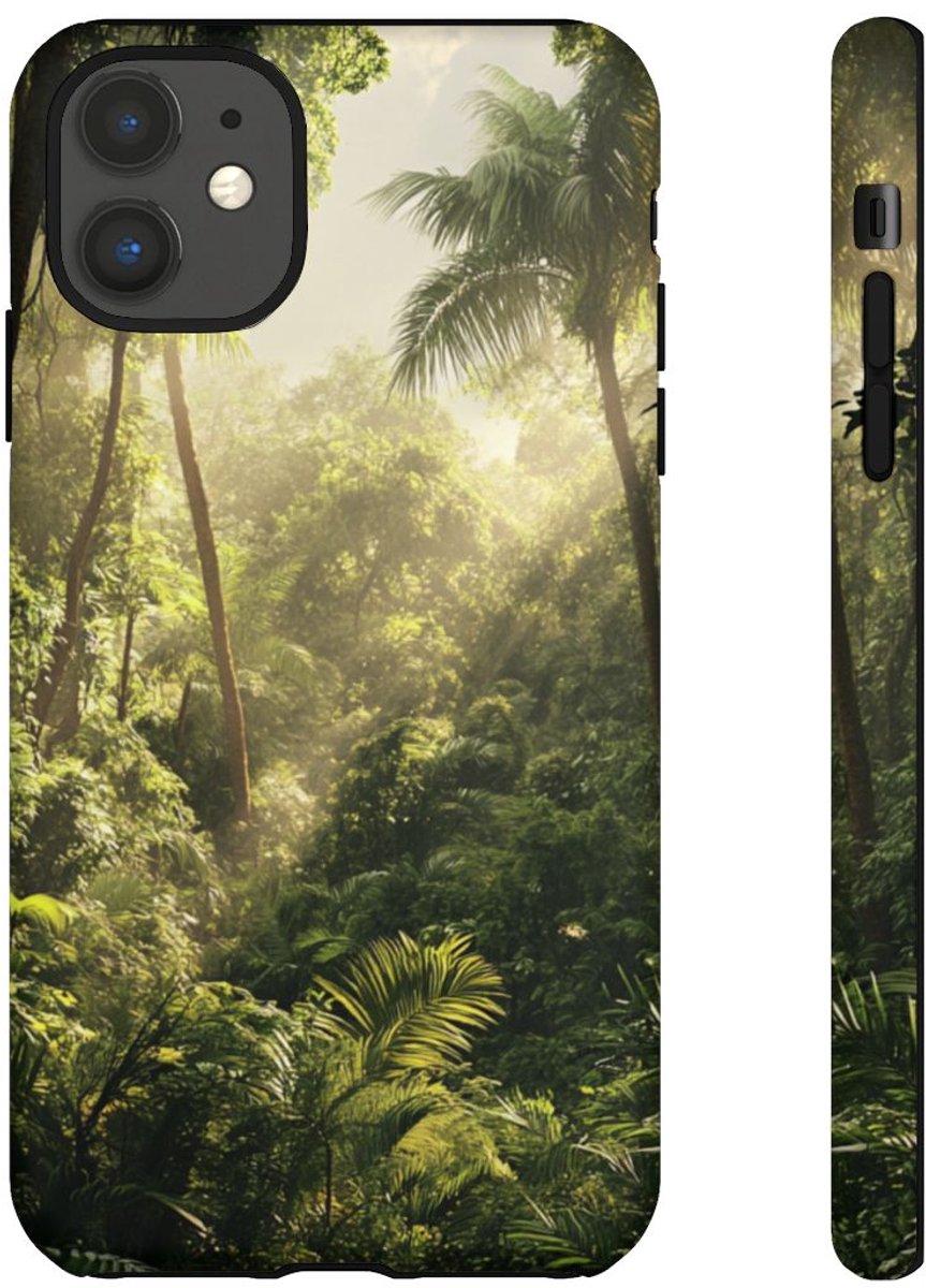 Dichte Tropische Jungle – Telefoonhoesje Geschikt voor iPhone 11
