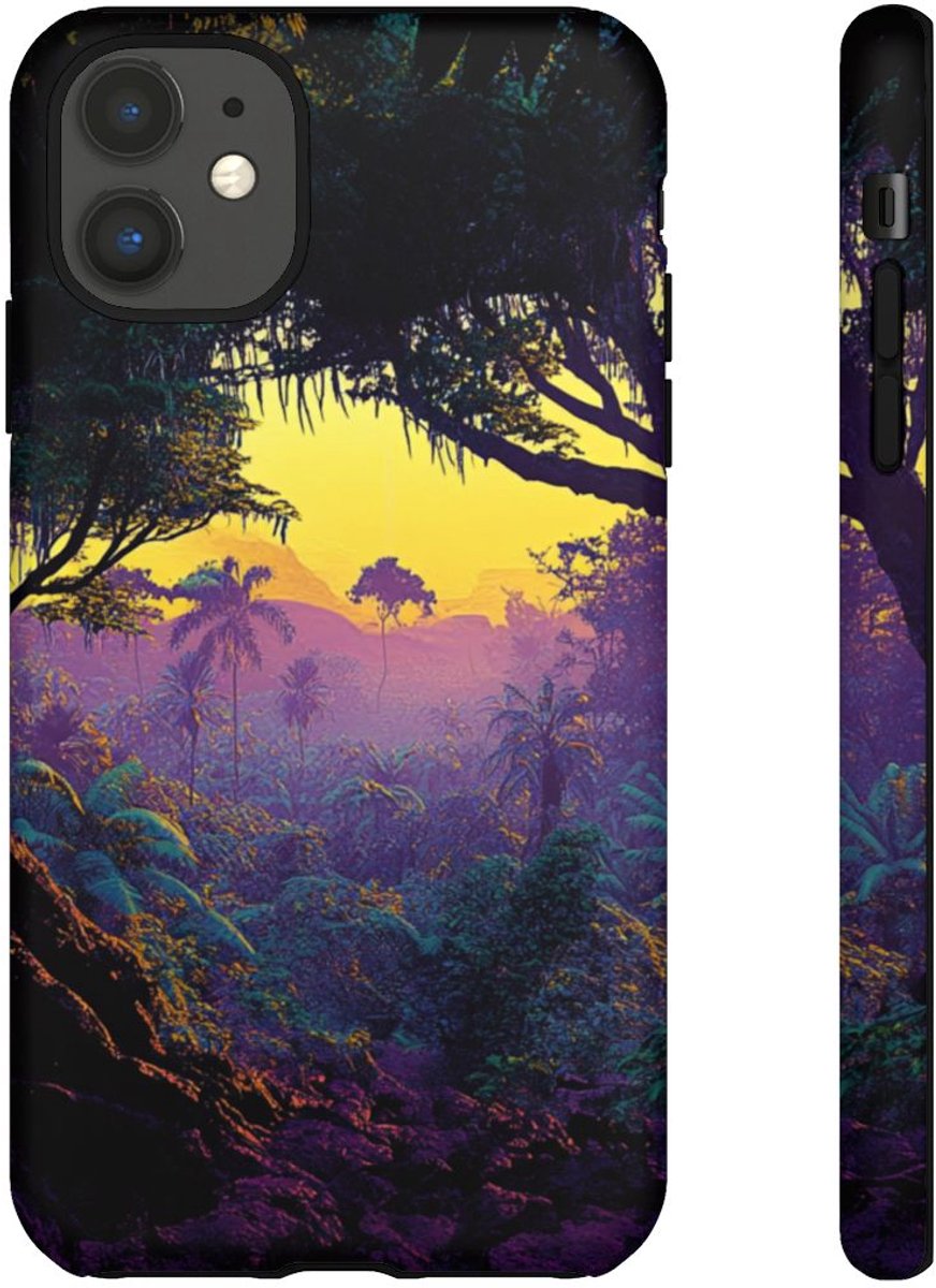 Sprookjesachtige Jungle Zonsondergang – Telefoonhoesje Geschikt voor iPhone 11