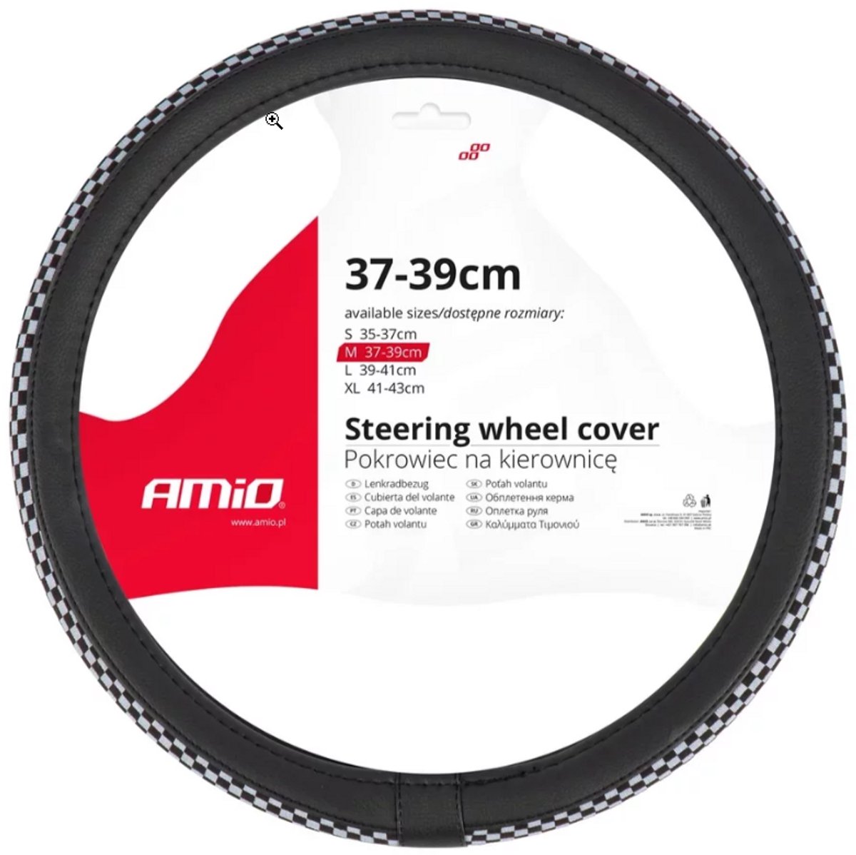 Auto stuur hoes – 37 tot 39cm – Geblokt Grip