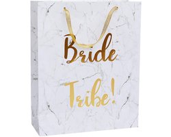 Smiffys Feestdecoratie Bride Tribe Gift Bag Wit/Goudkleurig