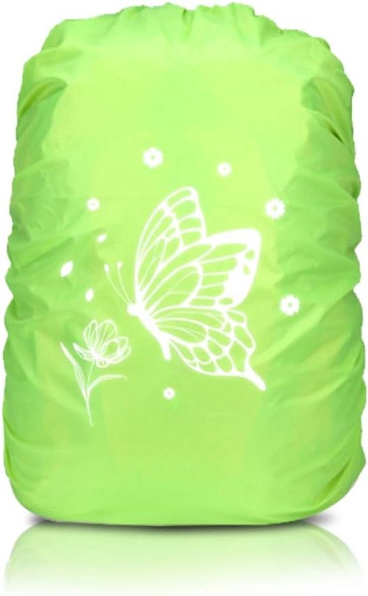 Inovra Plus - Regenhoes 35 liter rugzak met reflecterende elementen en waterdichte bescherming - Geschikt voor schooltas - Regenbescherming met reflector voor jongens en meisjes beginners