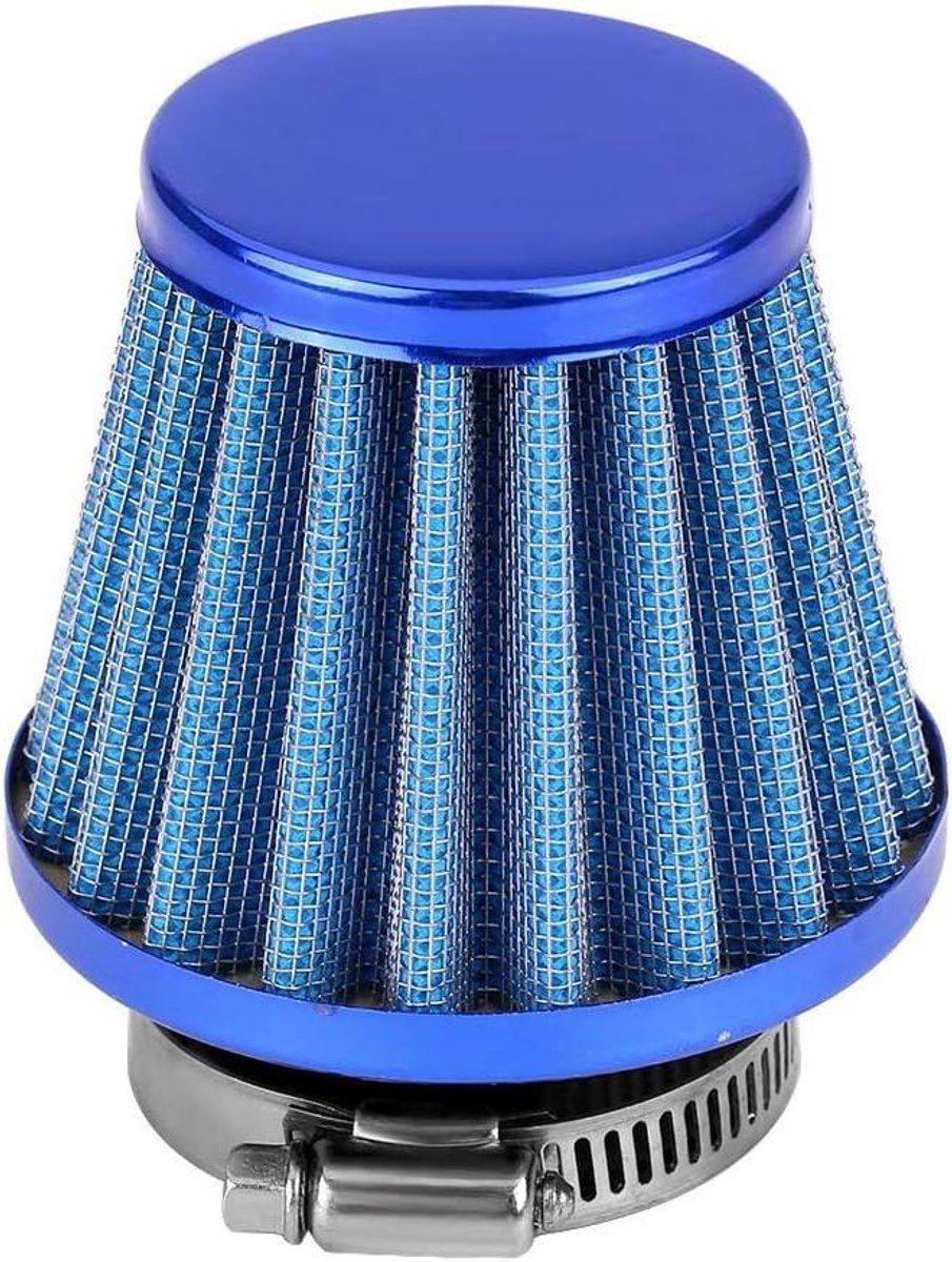 Allecto Plus - Luchtinlaatfilter 38 mm universeel voor motorfietsen - Rood/Blauw - ATV Quad Dirt Pit Bike - 125cc - Verbeterde luchtfilterprestaties