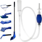 Aspirateur d'aquarium - Nettoyeur d'aquarium 5 en 1 - Aspiration réglable