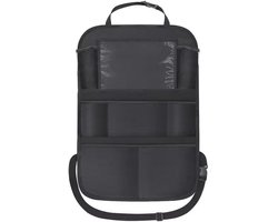 Autostoel Organizer - met Tablet Houder - Grote Capaciteit - Auto Organizer voor Kinderen - Opbergtas autostoel - Opbergtas rugleuning - Auto Organizer Kofferbak - Verstelbaar - Zwart