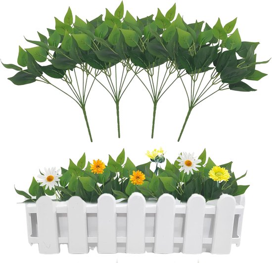 Inovra Plus - Kunstplanten Groene Dille 30 cm - Set van 4 Stuks voor Decoratie Binnen en Buiten