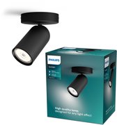 Philips myLiving 5058130PN Spot d'éclairage de surface Noir GU10 LED