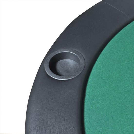 Thumbnail van een extra afbeelding van het spel vidaXL Poker tafelblad voor 10 spelers inklapbaar groen