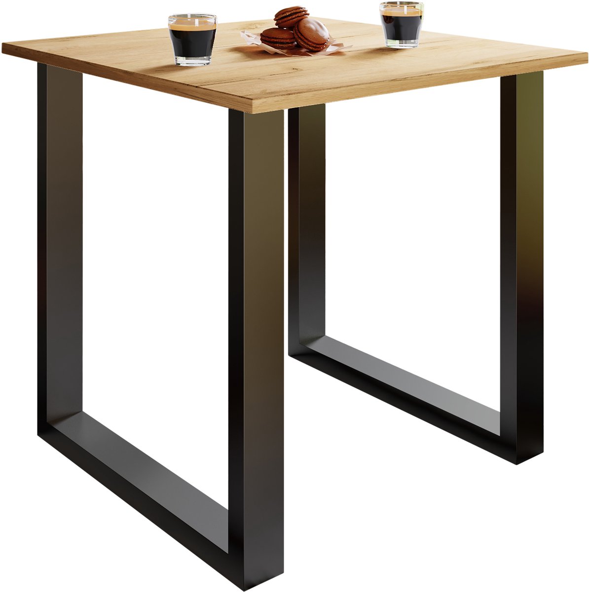 Vcm kleine tafel en stoelen, tafelstoel, eettafel en stoelen, kleine eettafel en stoelen, tafels en stoelen, compacte tafel en stoelen, kleine keukentafel en stoelen, tafel- en stoelset, keukentafels en stoelen, eettafels en stoelen Silber / Sonoma-Eiche