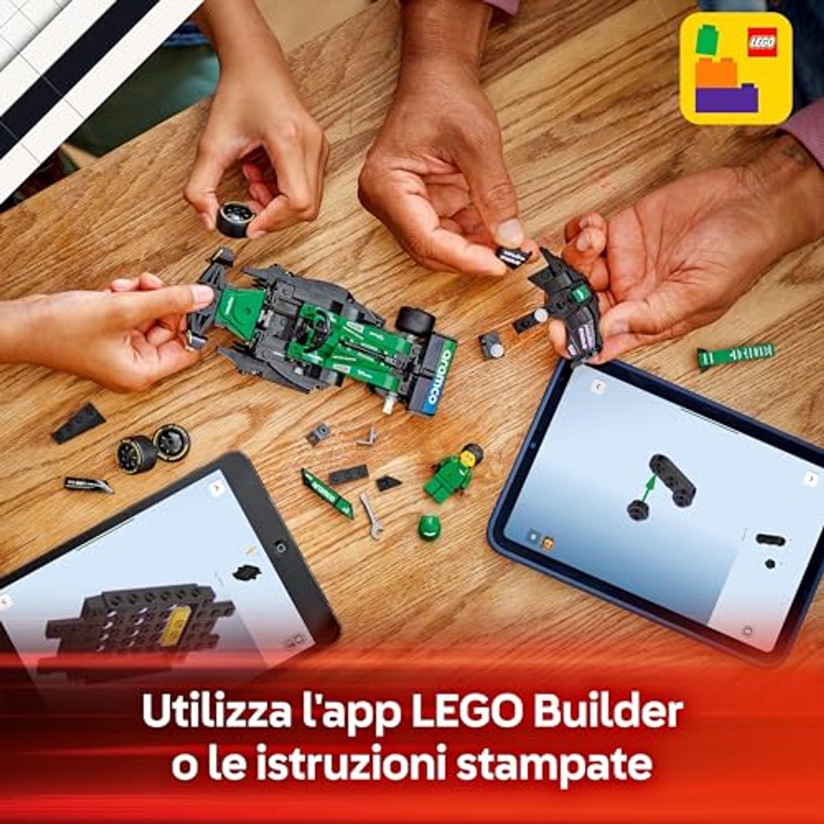 LEGO Speed Champions Aston Martin Aramco F1 AMR24 racewagen Set - 77245 — afbeelding 10