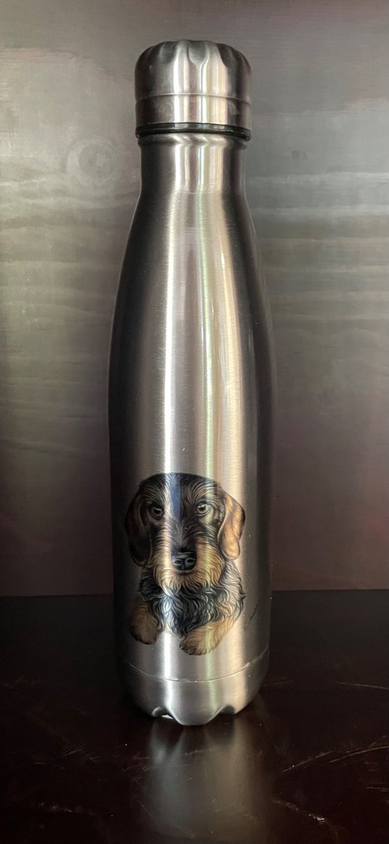 Mariele World Thermosfles ~Rauhaardackel Silber ~ Tekkel