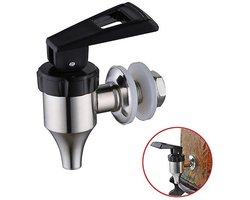 Bier Emmer Kraan - Bier Kraan - 16 mm - Push-type - Home Emmer Kraan - Drank Dispenser Vat Kraan - vervangingskraan - Glazen Drankdispenser - 304 Roestvrij Staal - Bier, Wijn, Sapfles, Emmer - Keramische Altaar - Sapdrinkfontein - Bubbels Wijnfles