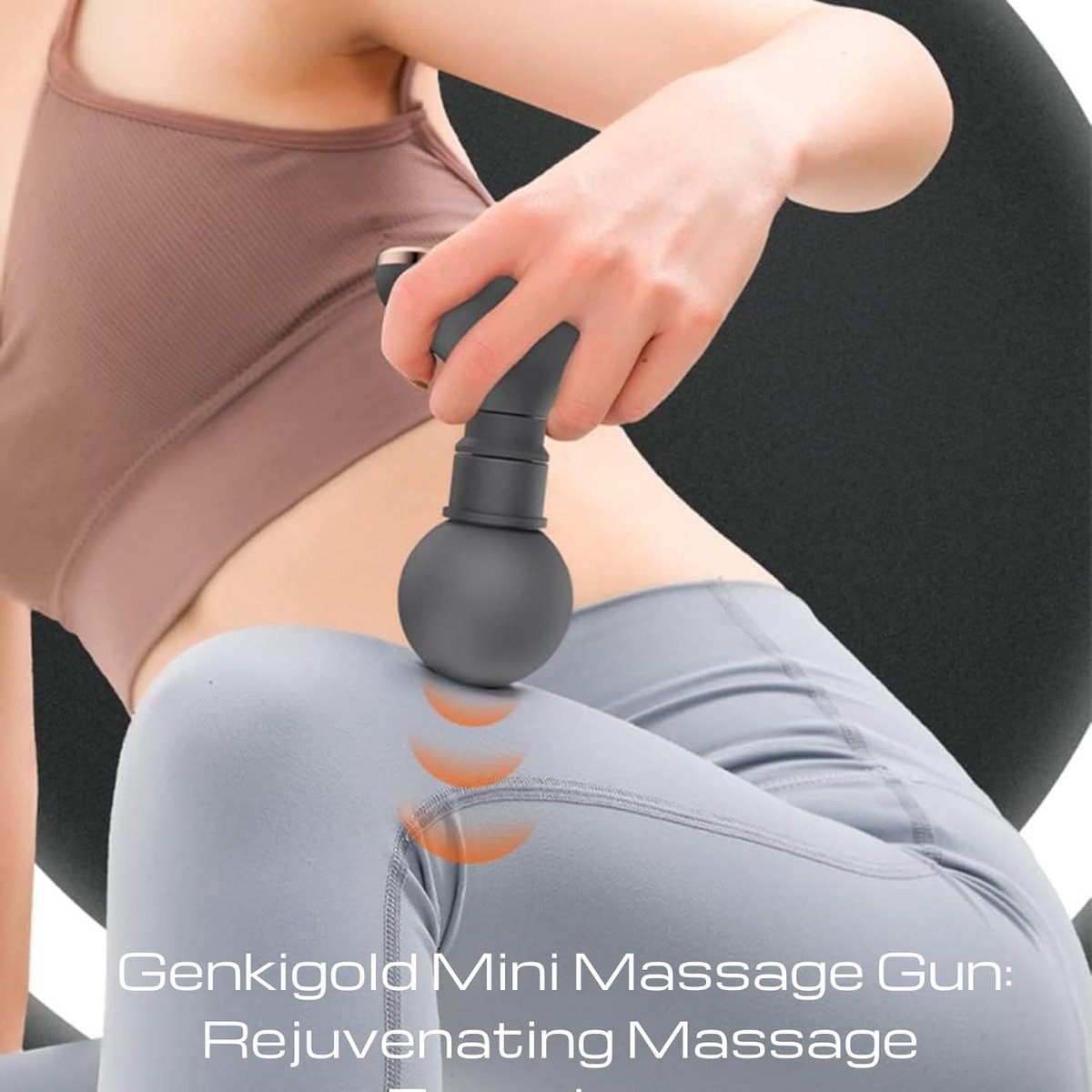 Afbeelding 2 van Massage Gun - Draagbaar Zakformaat - 3200 Draaibare - Oplaadbaar via USB - Fitness - Sport En Relax Massage - Krachtig En Draadloos - Geschikt Voor Spierherstel En Verlichting Van Rugpijn - Zwart