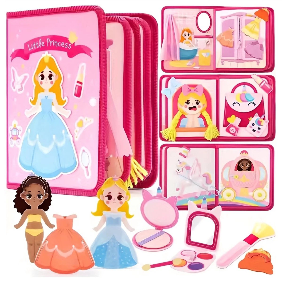 Baby Sonrisa Montessori Activiteitenboek Roze - Educatief Speelgoed Voor Meisjes Vanaf 1 Jaar - Speelgoed - Cadeau Meisje - Kleur Roze